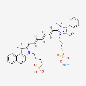 sodium;4-[2-[(2E,4E,6E)-7-[1,1-dimethyl-3-(4-sulfonatobutyl)benzo[e]indol-3-ium-2-yl]hepta-2,4,6-trienylidene]-1,1-dimethylbenzo[e]indol-3-yl]butane-1-sulfonate