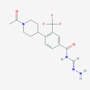 4-(1-acetylpiperidin-4-yl)-N-methanehydrazonoyl-3-(trifluoromethyl)benzamide