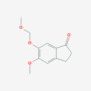 molecular formula C12H14O4 B119311 5-甲氧基-6-甲氧基甲氧基茚满-1-酮 CAS No. 146827-11-4