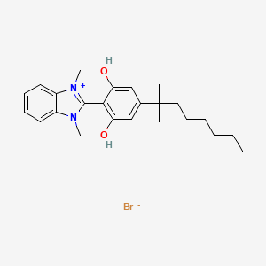 2-(1,3-Dimethylbenzimidazol-3-ium-2-yl)-5-(2-methyloctan-2-yl)benzene-1,3-diol;bromide