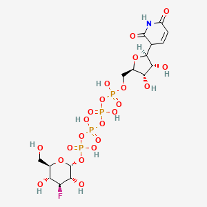 molecular formula C16H26FNO22P4 B1193121 Up4-[1]3'-deoxy-3'-fluoroglucose 