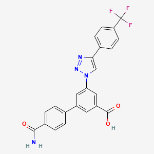 4'-carbamoyl-5-{4-[4-(trifluoromethyl)phenyl]-1H-1,2,3-triazol-1-yl}-[1,1'-biphenyl]-3-carboxylic acid