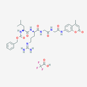 molecular formula C36H45F3N8O10 B11931495 Z-LRGG-AMC (trifluoroacetate salt) 