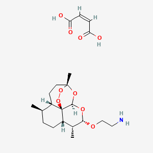 molecular formula C21H33NO9 B11931519 (Z)-but-2-enedioic acid;2-[[(1R,4S,5R,8S,9R,10S,12R,13R)-1,5,9-trimethyl-11,14,15,16-tetraoxatetracyclo[10.3.1.04,13.08,13]hexadecan-10-yl]oxy]ethanamine 