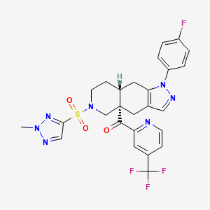 [(4aS,8aR)-1-(4-fluorophenyl)-6-(2-methyltriazol-4-yl)sulfonyl-4,5,7,8,8a,9-hexahydropyrazolo[3,4-g]isoquinolin-4a-yl]-[4-(trifluoromethyl)pyridin-2-yl]methanone