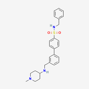 molecular formula C26H31N3O2S B1193160 N-benzyl-4-[3-[[(1-methylpiperidin-4-yl)amino]methyl]phenyl]benzenesulfonamide 
