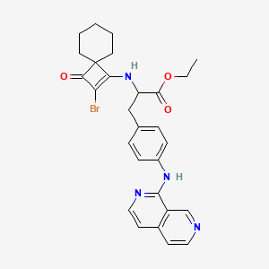 molecular formula C28H29BrN4O3 B11931601 ethyl 2-[(2-bromo-3-oxospiro[3.5]non-1-en-1-yl)amino]-3-[4-(2,7-naphthyridin-1-ylamino)phenyl]propanoate 