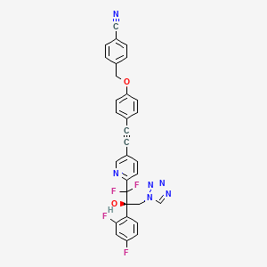 Benzonitrile, 4-((4-(2-(6-((2R)-2-(2,4-difluorophenyl)-1,1-difluoro-2-hydroxy-3-(1H-tetrazol-1-yl)propyl)-3-pyridinyl)ethynyl)phenoxy)methyl)-