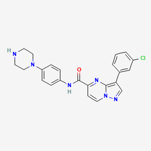 3-(3-chlorophenyl)-N-(4-piperazin-1-ylphenyl)pyrazolo[1,5-a]pyrimidine-5-carboxamide