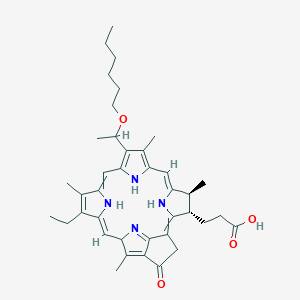 3-[(9Z,19Z,21S,22S)-11-ethyl-16-(1-hexoxyethyl)-12,17,21,26-tetramethyl-4-oxo-7,23,24,25-tetrazahexacyclo[18.2.1.15,8.110,13.115,18.02,6]hexacosa-1,5(26),6,9,11,13,15,17,19-nonaen-22-yl]propanoic acid