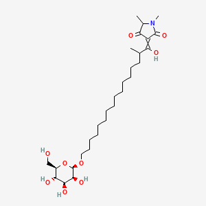 3-[1-hydroxy-2-methyl-16-[(2R,3S,4S,5S,6R)-3,4,5-trihydroxy-6-(hydroxymethyl)oxan-2-yl]oxyhexadecylidene]-1,5-dimethylpyrrolidine-2,4-dione