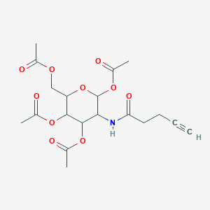 molecular formula C19H25NO10 B1193177 N-(4-pentynoyl)-galactosamine tetraacylated (Ac4 GalNAl) 