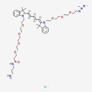 molecular formula C47H70ClN7O8 B1193198 N-(azide-PEG3)-N'-(Amine-C3-Amide-PEG4)-Cy5 