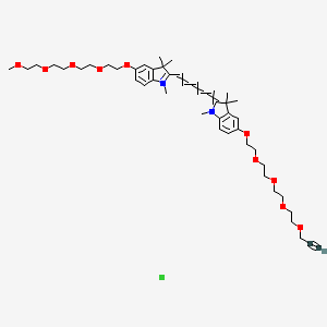 N-methyl-N'-methyl-O-(m-PEG4)-O'-(propargyl-PEG4)-Cy5