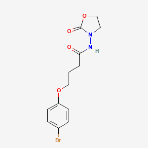 4-(4-bromophenoxy)-N-(2-oxo-1,3-oxazolidin-3-yl)butanamide