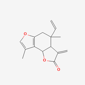 4-ethenyl-4,8-dimethyl-3-methylidene-5,8b-dihydro-3aH-furo[2,3-e][1]benzofuran-2-one