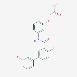 2-[3-[[2-fluoro-5-(3-fluorophenyl)benzoyl]amino]phenoxy]acetic acid