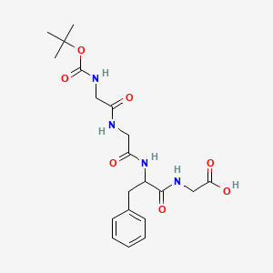 molecular formula C20H28N4O7 B11932343 (S)-2-[2-[2-[2-(Boc-amino)acetamido]acetamido]-3-phenylpropanamido]acetic Acid 