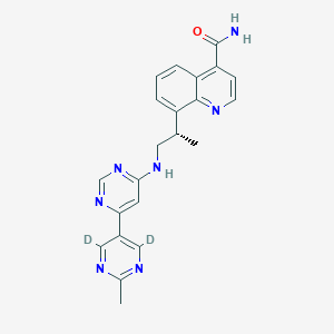 8-[(2S)-1-[[6-(4,6-dideuterio-2-methylpyrimidin-5-yl)pyrimidin-4-yl]amino]propan-2-yl]quinoline-4-carboxamide