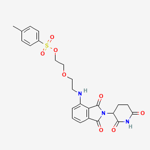 molecular formula C24H25N3O8S B11932501 Pomalidomide-PEG2-Tos 