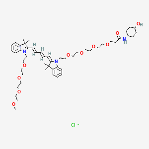molecular formula C51H76ClN3O10 B1193255 N-(m-PEG4)-N'-(4-hydroxycyclohexyl-1-amido-PEG4)-Cy5 