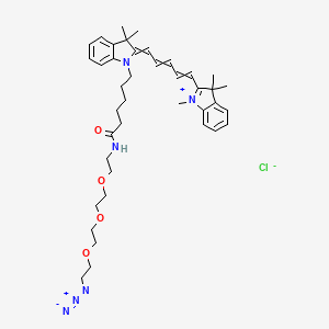 N-[2-[2-[2-(2-azidoethoxy)ethoxy]ethoxy]ethyl]-6-[3,3-dimethyl-2-[5-(1,3,3-trimethylindol-1-ium-2-yl)penta-2,4-dienylidene]indol-1-yl]hexanamide;chloride