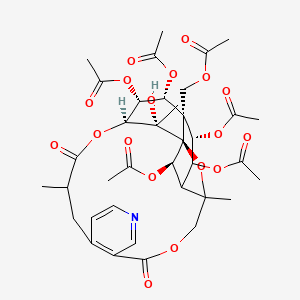 [(1S,17S,18R,19R,20R,21S,24R,25S)-18,19,21,22,24-pentaacetyloxy-25-hydroxy-3,14,25-trimethyl-6,15-dioxo-2,5,16-trioxa-9-azapentacyclo[15.7.1.01,20.03,23.07,12]pentacosa-7(12),8,10-trien-20-yl]methyl acetate