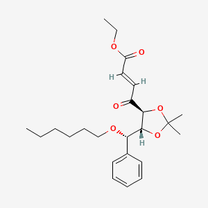 molecular formula C24H34O6 B11932651 ethyl (E)-4-[(4S,5R)-5-[(S)-hexoxy(phenyl)methyl]-2,2-dimethyl-1,3-dioxolan-4-yl]-4-oxobut-2-enoate 