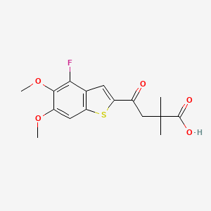 4-(4-Fluoro-5,6-dimethoxy-1-benzothiophen-2-yl)-2,2-dimethyl-4-oxobutanoic acid