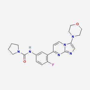 molecular formula C21H23FN6O2 B11932695 T7Xae9Y6B9 CAS No. 2080410-41-7