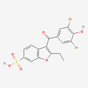 3-(3,5-Dibromo-4-hydroxybenzoyl)-2-ethylbenzofuran-6-sulfonic acid