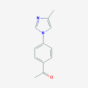molecular formula C12H12N2O B119330 1-(4-(4-methyl-1H-imidazol-1-yl)phenyl)ethanone CAS No. 142161-53-3