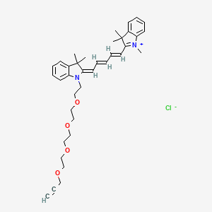 molecular formula C37H47ClN2O4 B1193308 N-methyl-N'-(propargyl-PEG4)-Cy5 