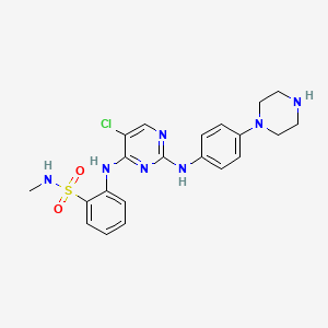 2-[[5-chloro-2-(4-piperazin-1-ylanilino)pyrimidin-4-yl]amino]-N-methylbenzenesulfonamide