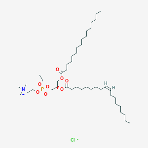 molecular formula C44H87ClNO8P B11933092 2-[ethoxy-[(2R)-3-hexadecanoyloxy-2-[(Z)-octadec-9-enoyl]oxypropoxy]phosphoryl]oxyethyl-trimethylazanium;chloride 