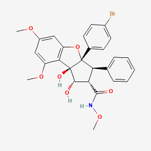 (1S,2S,3R,3aS,8bR)-3a-(4-bromophenyl)-1,8b-dihydroxy-N,6,8-trimethoxy-3-phenyl-2,3-dihydro-1H-cyclopenta[b][1]benzofuran-2-carboxamide