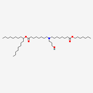 heptyl 8-[(8-heptadecan-9-yloxy-8-oxooctyl)-(3-hydroxypropyl)amino]octanoate