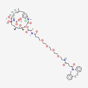 [(2R,5S,6S,16Z,18Z,20R,21S)-11-chloro-21-hydroxy-12,20-dimethoxy-2,5,9,16-tetramethyl-8,23-dioxo-4,24-dioxa-9,22-diazatetracyclo[19.3.1.110,14.03,5]hexacosa-10,12,14(26),16,18-pentaen-6-yl] (2S)-2-[4-[2-[2-[2-[2-[[4-(2-azatricyclo[10.4.0.04,9]hexadeca-1(16),4,6,8,12,14-hexaen-10-yn-2-yl)-4-oxobutanoyl]amino]ethoxy]ethoxy]ethoxy]ethoxy]butanoyl-methylamino]propanoate