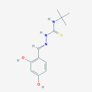 1-Tert-butyl-3-[(2,4-dihydroxyphenyl)methylideneamino]thiourea