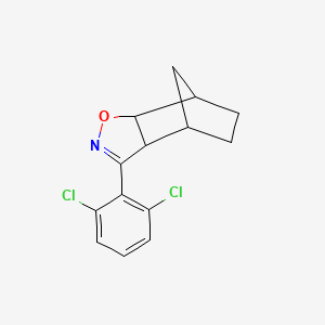 molecular formula C14H13Cl2NO B1193334 5-(2,6-二氯苯基)-3-氧杂-4-氮杂三环[5.2.1.02,6]癸-4-烯 