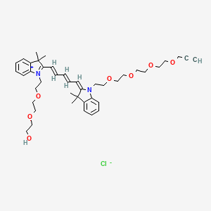 molecular formula C42H57ClN2O7 B1193342 N-PEG3-N'-(丙炔基-PEG4)-Cy5 