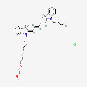 molecular formula C37H51ClN2O5 B1193353 N-(m-PEG4)-N'-hydroxypropyl-Cy5 