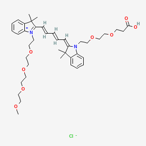 molecular formula C41H57ClN2O8 B1193354 N-(m-PEG4)-N'-(PEG2-酸)-Cy5 