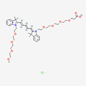 molecular formula C45H65ClN2O10 B1193357 N-(m-PEG4)-N'-(PEG4-酸)-Cy5 