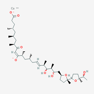 calcium;(4R,6S,8S,10E,12R,14R,16E,18R,19R,20S,21S)-19,21-dihydroxy-22-[(2S,5S)-5-[(2R,5S)-5-[(1R)-1-hydroxyethyl]-5-methyloxolan-2-yl]-5-methyloxolan-2-yl]-4,6,8,12,14,18,20-heptamethyl-11-oxido-9-oxodocosa-10,16-dienoate