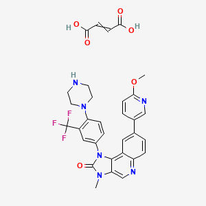 8-(6-Methoxypyridin-3-yl)-3-methyl-1-(4-(piperazin-1-yl)-3-(trifluoromethyl)phenyl)-1H-imidazo[4,5-c]quinolin-2(3H)-one fumarate