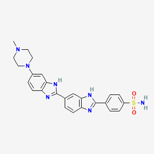 molecular formula C25H25N7O2S B11933912 4-(5-(4-Methylpiperazin-1-yl)-1H,1'H-[2,5'-bibenzo[d]imidazol]-2'-yl)benzenesulfonamide 