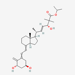 molecular formula C31H48O5 B11933941 propan-2-yl (E,3R,6R)-6-[(1R,3aS,7aR)-4-[2-[(3S,5R)-3,5-dihydroxy-2-methylidenecyclohexylidene]ethylidene]-7a-methyl-2,3,3a,5,6,7-hexahydro-1H-inden-1-yl]-3-hydroxy-2,2-dimethylhept-4-enoate 