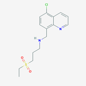 molecular formula C15H19ClN2O2S B11933963 N-[(5-chloroquinolin-8-yl)methyl]-3-ethylsulfonylpropan-1-amine 