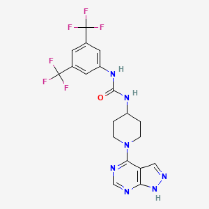 1-[3,5-bis(trifluoromethyl)phenyl]-3-[1-(1H-pyrazolo[3,4-d]pyrimidin-4-yl)piperidin-4-yl]urea